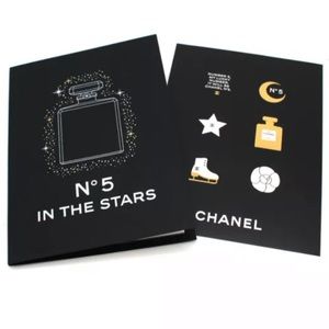 CHANEL No 5 In The Stars Parfum Black Binder with Postcards & Sticker Set CC